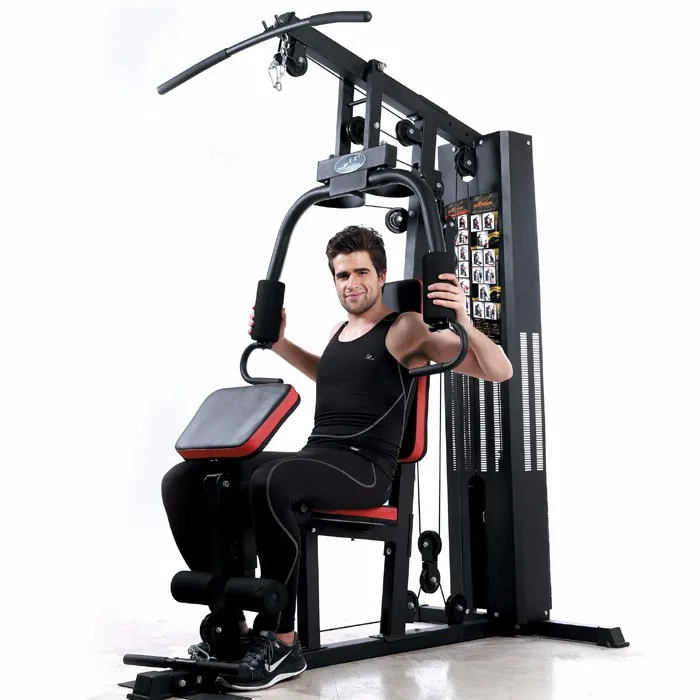 Gymax Máquina de entrenamiento de pesas, equipo multifuncional de  entrenamiento de fuerza con pila de peso de 100 libras, adecuada para  sistema de gimnasio en casa, entrenamiento con pesas, ejercicio : Deportes  y Actividades al Aire  