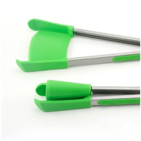 

Two Sizes 2 in 1 Spatula Tongs Smart Silicone Cooking Tongs Kitchen Spatula and Tongs, Red;green