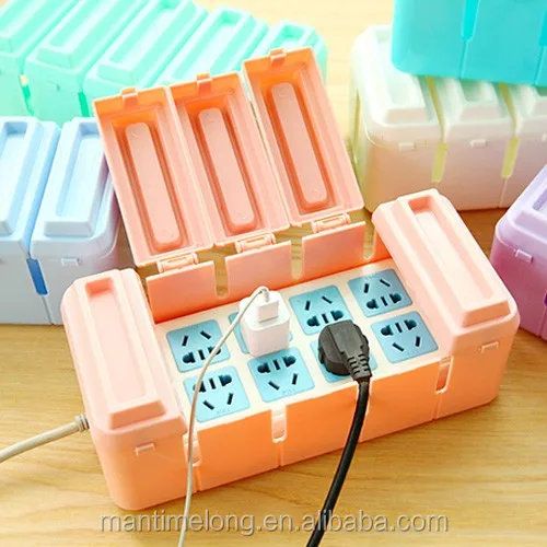 
Creative Type Home Office Organizer Power Socket Computer Electrical Wire Storage Box Plastic Container Ultralarge 