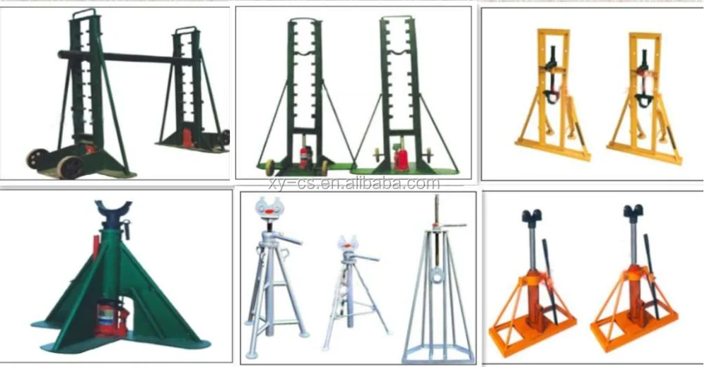 20T Cable Drum Stand With Hydraulic Lifting Jack