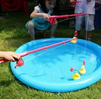 

Catch A Duck Game With Inflatable Mini Pool Fun Carnival & Birthday Party Duck Pond Fishing duck Game