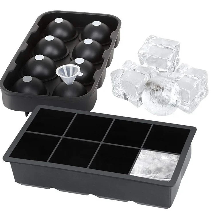 

Hot Selling Food Grade 8 Silicone Ice Cube Trays With Lids Silicone Ice Cube Tray