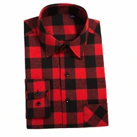 

Wholesale MOQ 1 piece Men slim fit long sleeve luxury plaid flannel shirt