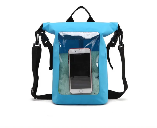 SUPER JOURNEYING Custom Logo Waterproof Outdoor Travel Swimming Hiking Sport Dry Stationery PVC Polyester Shoulder Backpack Bag