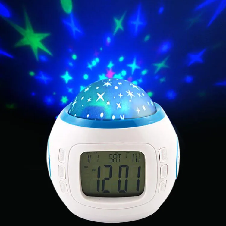 

muti-colors Digital Thermometer led star sky projector clock