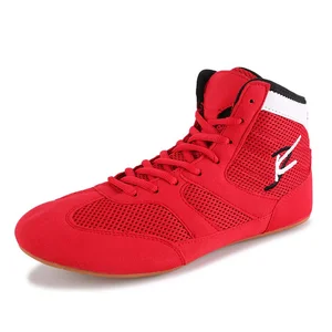 China wholesale custom make your own leather sport boots wrestling shoes for sale