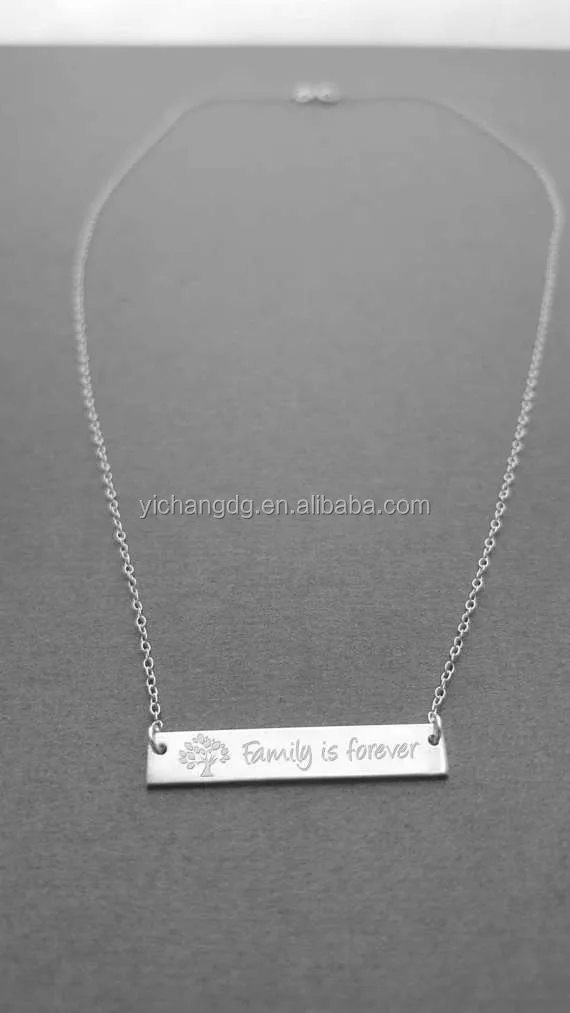 Family Tree Bar Necklace, Tree Of Life Necklace, Family Is Forever, Family Jewelry, Tree Necklace.jpg