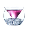 Custom personalized clear cocktail glass with Engraved pattern