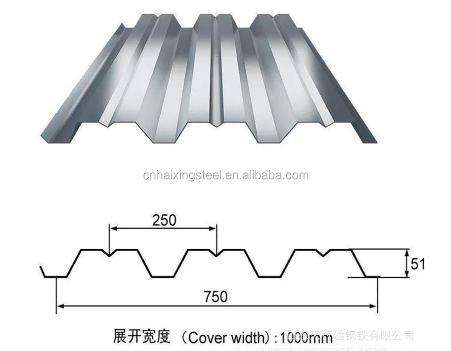 HX51-250-750 floor decking sheet roll forming machine