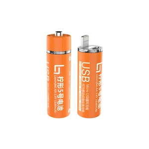 USB Fast Charge 5 AA Rechargeable Lithium Battery Power Bank