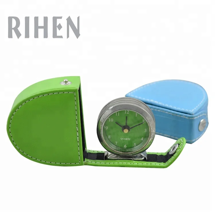 
PU Leather Mini Alarm Travel Clock 