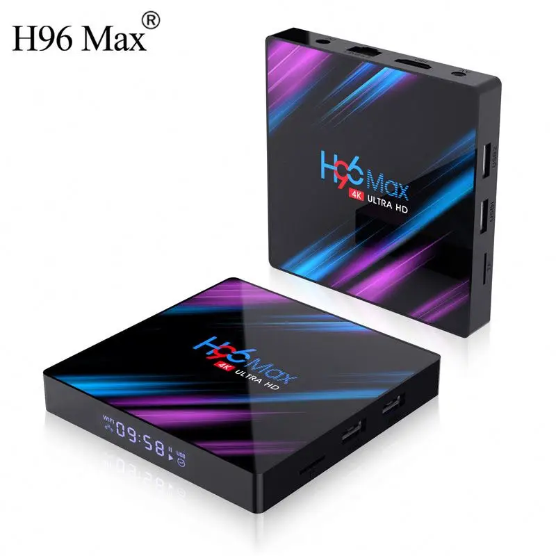 

Android 9.0 4k H96 max RK3318 quad core 4gb ram 32gb rom BT 4.1 smart tv set-top box 64GB ROM 5G WIFI TV BOX