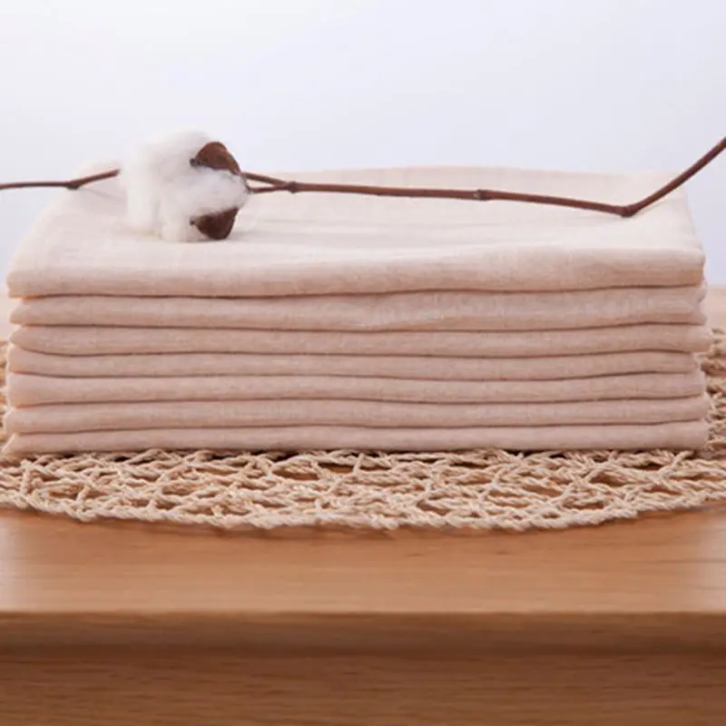 
100% Natural Color Cotton Baby Swaddle Muslin Blanket Gauze Fabric 