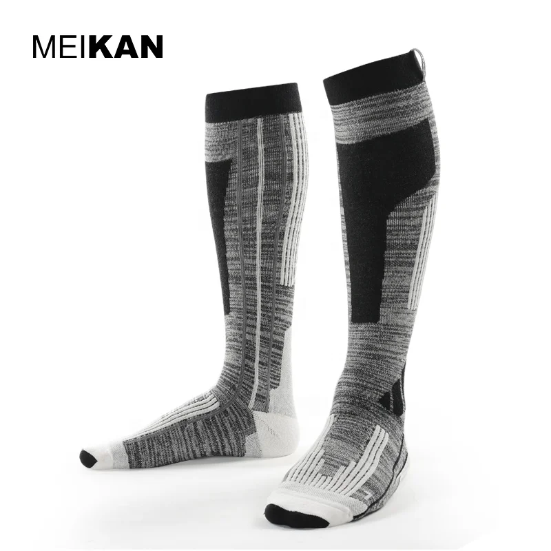 

MEIKAN Wholesale Customized Anti-slip Wool Sport Unisex Sox Knee High Custom Compression Ski Socks Men for Snowboarder