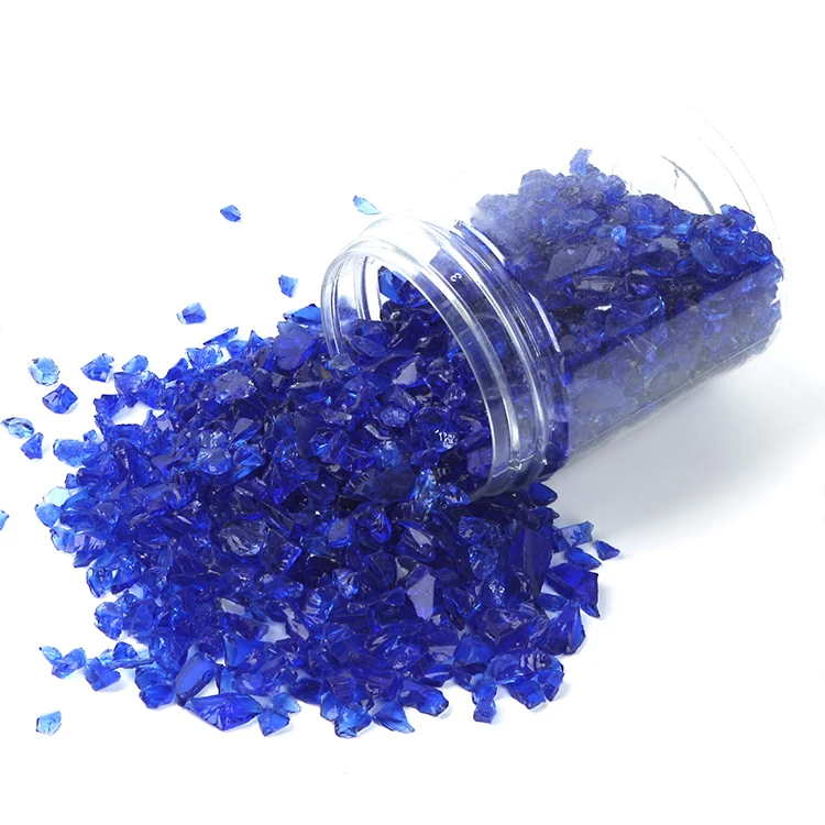 36mm Decorative Cobalt Blue Broken Glass Sapphire Blue Crushed Glass