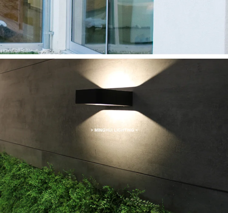 modern aluminum COB wall led lamp 7W wall mounted outdoor ip65 up down lighting