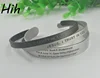 Hot sale Sand brush stamped cuff inspirational quotes bracelet men bracelet 2017