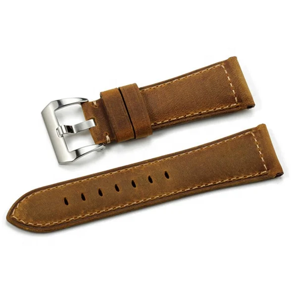 

High Quality Luxury Vintage Brown Watchband leather strap 26mm For Panerai Watches