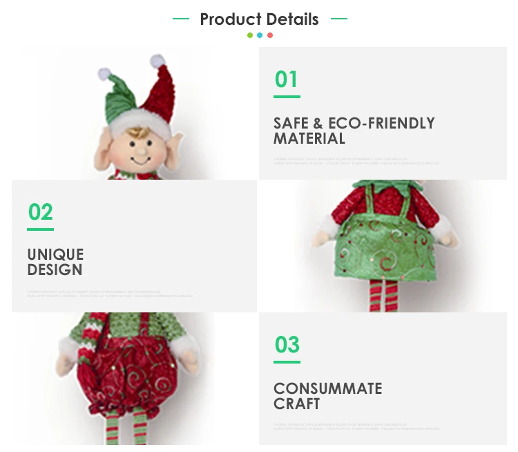 18" Colorful Ornament Hanging Long Legged Fairy Small Plush Baby Dolls