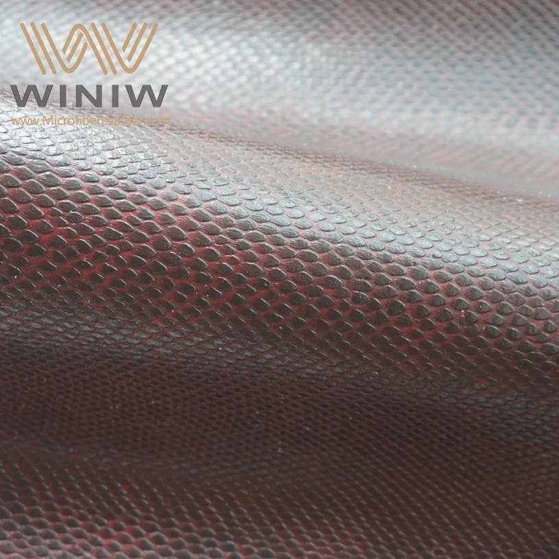 Microfiber Material Faux Snakeskin Fabric