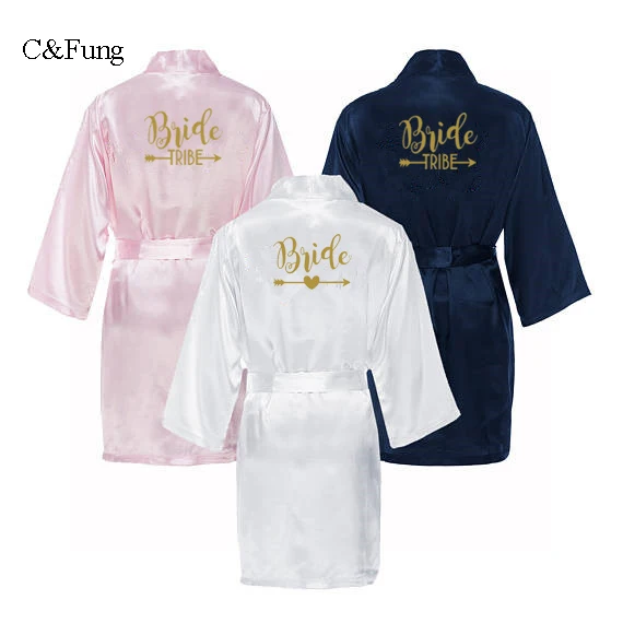 C&fung Personalized Bridal Party Robe Bridesmaids Bride Tribe Robe Bridal Shower