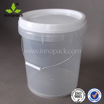 Printed Clear Plastic Paint Bucket 5 