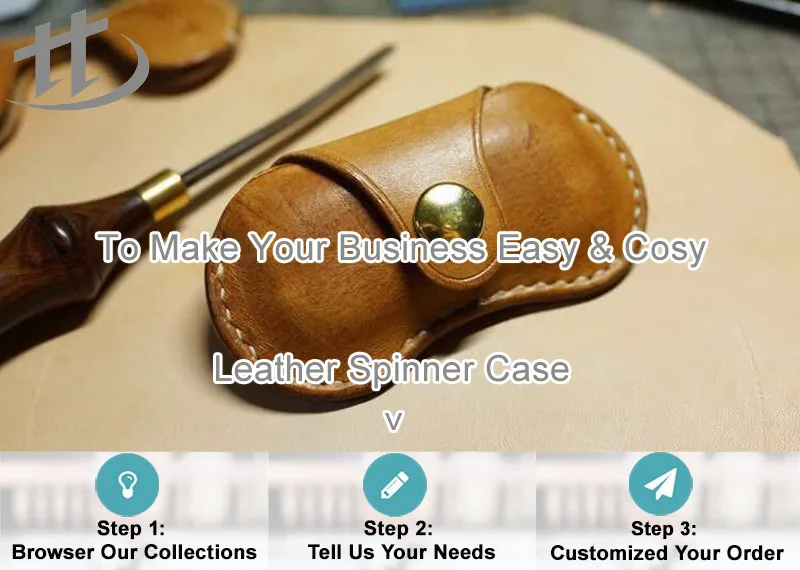 leather spinner case