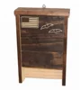 Custom logo dark finished hanging wooden bat house garden bat box