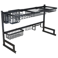 

Original manufacturer supply extra long version 95Cm storage shelf display rack stainless steel kitchen over sink drain rack