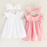 

wholesale summer lovely organic 100% cotton infants Toddlers newborn baby gril romper clothes