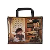 Students read image printed non woven wholesale custom monogram tote bag for knowledge factory