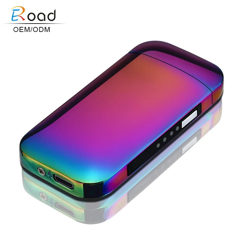 

Eroad DA015 Electric Double ARC PULSE LIGHTER USB Rechargeable Flameless plasma beam lighter, Gold;black;silver;rainbow;blue;frosted black