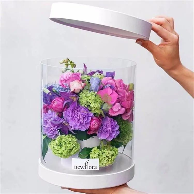 Elegant Fashion Design Transparent Flower Box Square Box Of Packaging