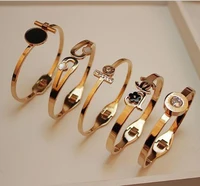 

Wholesale stainless steel brands jewelry zircon bracelet bangles
