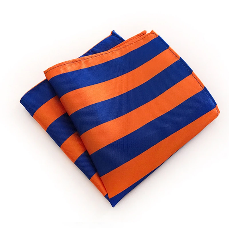 High quality 100% Silk Mens 25CM Pocket Square Printing Plain Color Handkerchief