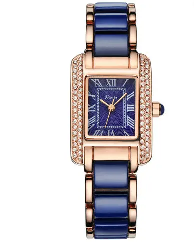 

KIMIO KW6036S Brand Women's Business Casual Quartz Clock New Dress Fashion Ceramic Bracelet Ladies Watches, 5 colors to choose
