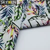 Skygen 100% organic cotton plain weave soft design palm leaf pattern print fabric