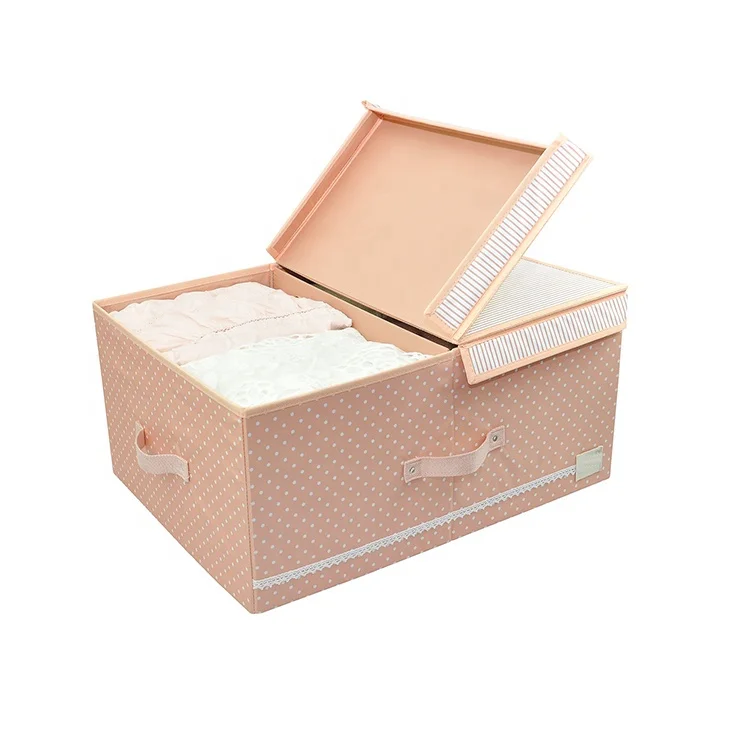 

Pink Wave Cloth Organizer Box Clothes Storage Boxes For Kids, Customized color