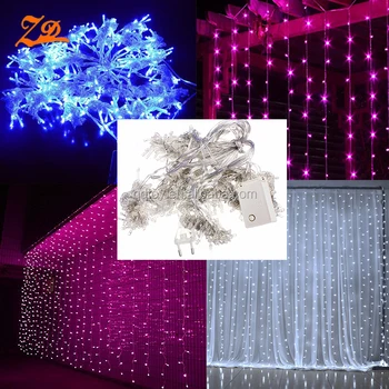 Wholesale Outdoor Cheap Decoration Blue Led Waterfall Curtain