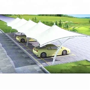 Image of steel structure sunshade solution of car park / car park shed
