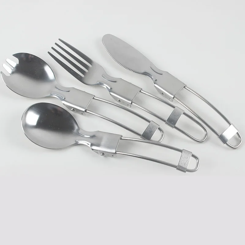 

Outdoor Stainless Steel Folding Knife Fork Spoon