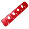 custom brushed finish process red anodized 6061 t6 custom aluminum faceplate panel for amplifier operator audio
