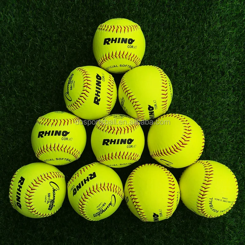 12 Inch Fastpitch Leather Softball With Poly Core.47,375 Lbs