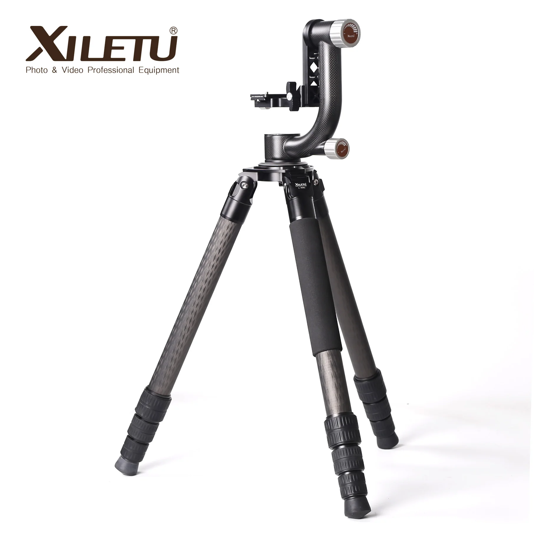 Xiletu L404c Professional Hunting Carbon Fiber Tripod With Camo Riffle