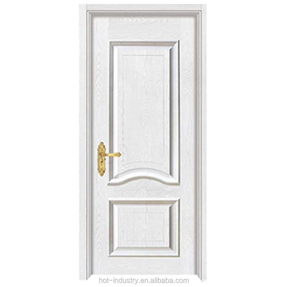 
Alibaba China Customize Simple Teak Color Wood Main Entry Composite Door Design 