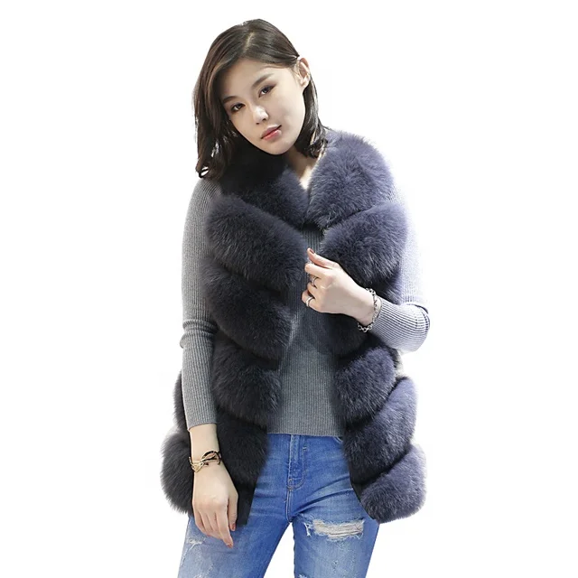 

Wholesale Fashion Custom Hot Europe Winter Warm Faux Fur vest Women