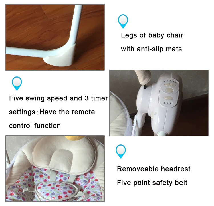 Electric Vibration Toddler Portable Rocker Baby Swing Chair / Baby Bouncer