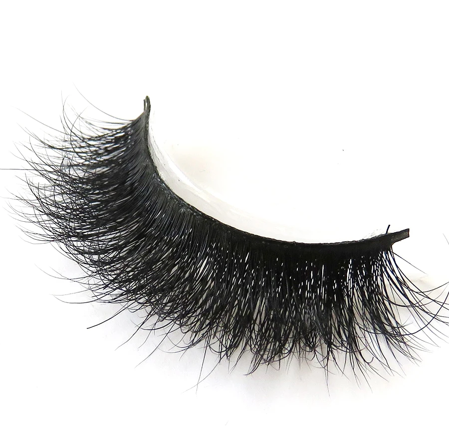 

FA23 Product With 100% 3d real mink fur fake strip eyelashes, Natural black