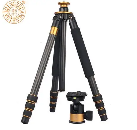 

Q1000C 32mm tube 18kg load heavy duty professional carbon fiber camera tripod for DSLR Video digital camera, Black