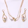 62171 Xuping latest design multicolor long chain jewelry set bridal jewelry sets